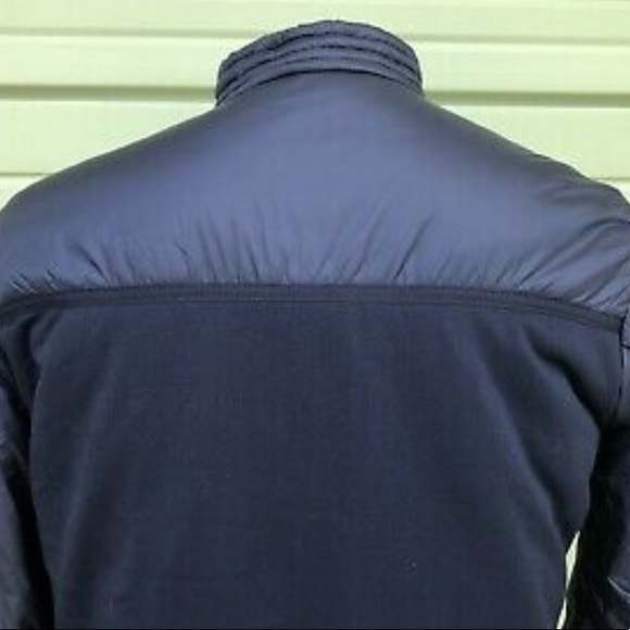 NEW ZARA Navy Blue quilted lightweight jacket contrast zip up large - Picture 6 of 9